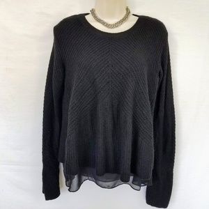 Lucky Brand Long Sleeve Flowy Layered Sweater Boho